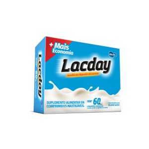 LACDAY ENZIMA DIGESTIVA LACTASE 60 COMPRIMIDOS MASTIGÁVEIS
