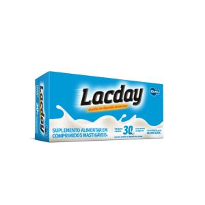 LACDAY ENZIMA DIGESTIVA LACTASE 30 COMPRIMIDOS MASTIGÁVEIS