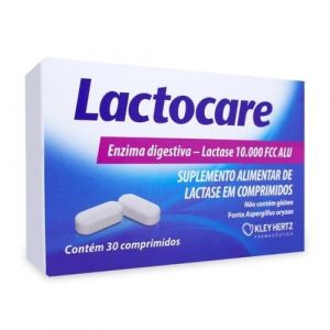 LACTOCARE 10.000FCC SUPLEMENO ALIMENTAR DE LACTASE COM 30 COMPRIMIDOS