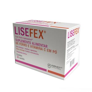 VITAMINA C + FERRO LISEFEX® SABOR MORANGO COM 30 SACHÊS