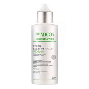 LOÇÃO SECATIVA ADCOS ACNE SOLUTION INCOLOR FPS30 50ML