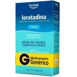 LORATADINA 10MG COM 12 COMPRIMIDOS - GEOLAB