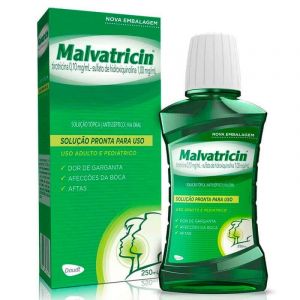 SOLUÇAO ANTISSÉPTICA BUCAL MALVATRICIN PPU COM 250ML