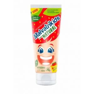 GEL DENTAL INFANTIL MALVATRIKIDS NATURAL SABOR MORANGO 70G 