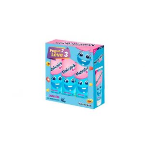 KIT GEL DENTAL INFANTIL MALVATRIKIDS BABY ANTICÁRIE TUTTI-FRUTTI COM 3UNIDADES 