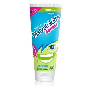 GEL DENTAL INFANTIL MALVATRIKIDS JÚNIOR ANTICÁRIE COM 70G 