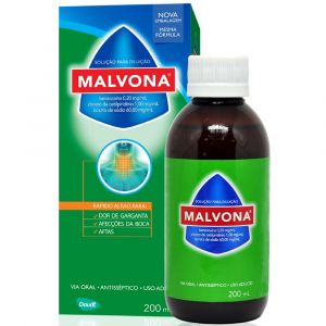 SOLUÇÃO ANTISSÉPICA BUCAL MALVONA COM 200ML