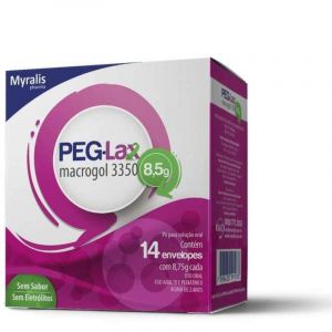 PEG-LAX MACROGOL 3350 COM 14 ENVELOPES DE 8,75 GRAMAS CADA SEM SABOR