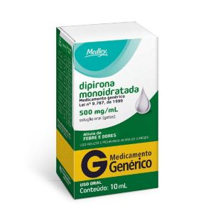 DIPIRONA MONOIDRATADA 500MG/ML SOLUÇÃO ORAL 10ML - MEDLEY GENERICO