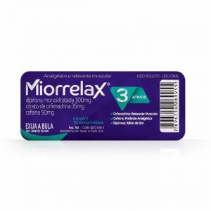 RELAXANTE MUSCULAR MIORRELAX COM 10 COMPRIMIDOS