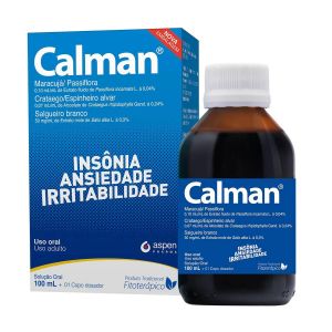 CALMAN INSÔNIA ANSIEDADE IRRITABILIDADE LÍQUIDO COM 100ML SOLUÇÃO ORAL