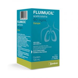 FLUIMUCIL ACETILCISTEÍNA SABOR MORANGO COM ROMÃ XAROPE 40MG/ML COM 120ML