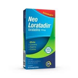 NEO LORATADIN 10MG COM 12 COMPRIMIDOS