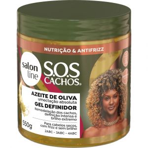 GEL DE DEFINIÇÃO SALON LINE REVITALIZADOR SOS AZEITE DE OLIVA 550G