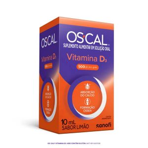 VITAMINA D3 OSCAL 500UI LIMÃO GOTAS COM 10ML