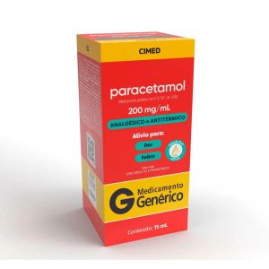 PARACETAMOL 200MG/ML SOLUÇÃO ORAL COM 15ML - CIMED