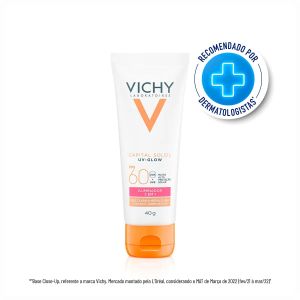 PROTETOR SOLAR FACIAL FPS 60 CAPITAL SOLEIL VCY CS UV GLOW PELE CLARA A MÉDIA 40G