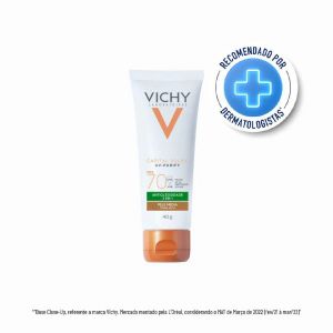PROTETOR SOLAR FACIAL ANTIOXIDANTE FPS 70 VICHY CAPITAL SOLEIL PELE MÉDIA 40G