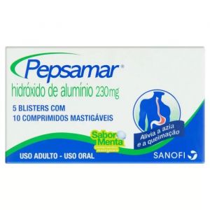 PEPSAMAR 230MG CAIXA COM 50 COMPRIMIDOS MASTIGÁVEIS