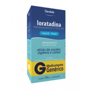 LORATADINA XAROPE 1MG COM 100ML - GEOLAB 