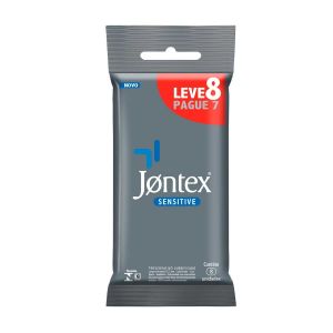 PRESERVATIVO JONTEX SENSITIVE L8P7 COM 8 UNIDADES