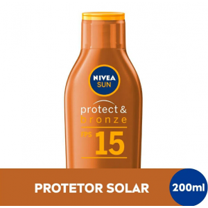 PROTETOR SOLAR NIVEA SUN PROTECT E BRONZE FPS15 200ML