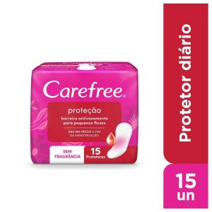 PROTETOR DIÁRIO CAREFREE PROTEÇÃO SEM PERFUME 15 UNI