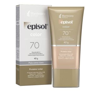 PROTETOR SOLAR FACIAL EPISOL COLOR PELE EXTRA CLARA FPS 70 COM 40G