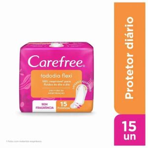 ABSORVENTE DIÁRIO CAREFREE TODODIA FLEXI SEM PERFUME 15 UNI