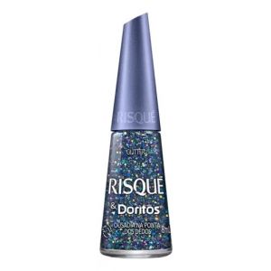 ESMALTE RISQUE E DORITOS OUSADIA NA PONTA DO DEDO GLITTER COM 8ML