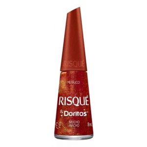 ESMALTE RISQUE E DORITOS DORITOS MUCHO NACHO GLITTER COM 8ML