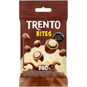 TRENTO BITES DUO CHOCOLATE BRANCO E AO LEITE  40G