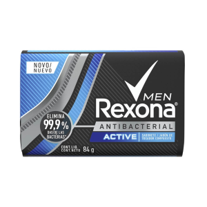 SABONETE EM BARRA REXONA MEN ANTIBACTERIAL ACTIVE 84G