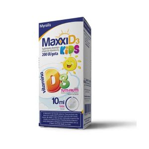 MAXXI D3 200UI SUPLEMENTO VITAMÍNICO KIDS 10ML SOLUÇÃO EM GOTAS SABOR TUTTI-FRUTTI