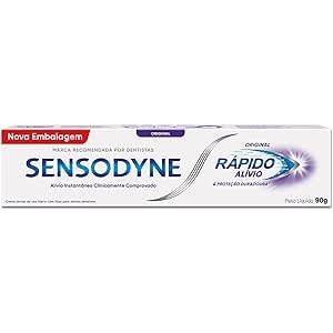 CREME DENTAL RAPIDO ALIVIO E PROTEÇÃO DURADOURA PARA DENTES SENSIVEIS SENSODYNE 90G