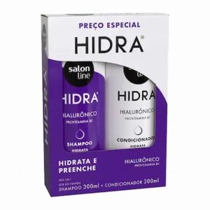 KIT SHAMPOO E CONDICIONADOR HIDRA HIAULURONICO SALON LINE 300ML