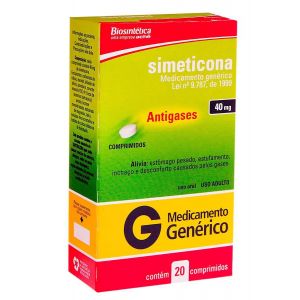 SIMETICONA 40MG COM 20 COMPRIMIDOS - BIOSINTÉTICA