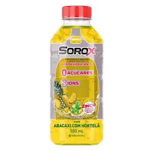 BEBIDA HIDRATANTE SOROX ABACAXI COM HORTELÃ COM 550ML