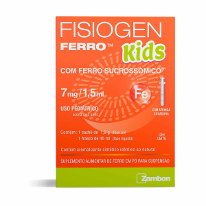 SUPLEMENTO FISIOGEN FERRO KIDS SOLUÇÃO COM 45ML