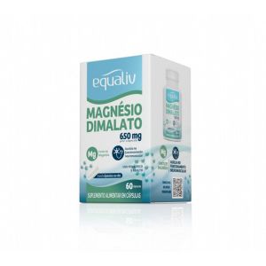 SUPLEMENTO ALIMENTAR MAGNÉSIO DIMALATO 650MG EQUALIV COM 60 CÁPSULAS