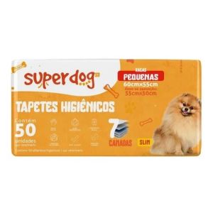 TAPETES HIGIÊNICOS SUPER DOG EUROFRAL COM 50 UNIDADES