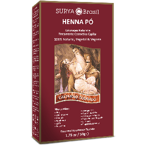 TINTURA HENNA SURYA PÓ CASTANHO DOURADO COM 50G