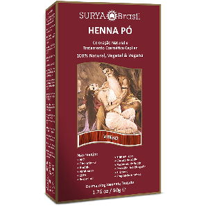 TINTURA HENNA SURYA PÓ VINHO COM 50G