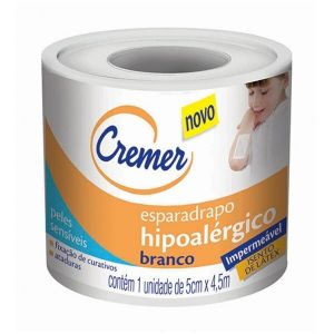 ESPARADRAPO TRANSPARENTE COM 1 UNIDADE 5CM x 4,5M - CREMER