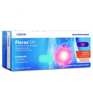 FLORAX SM PROBIOTICO PEDIATRICO SABOR UVA SUSPENSÃO COM 5 FLACONETES