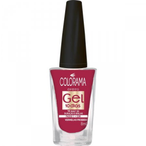 ESMALTE COLORAMA EFEITO GEL COR VERMELHO PROIBIDO COM 8ML