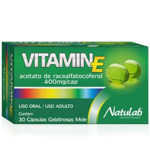 VITAMINA E NATULAB 400MG COM 30 CÁPSULAS