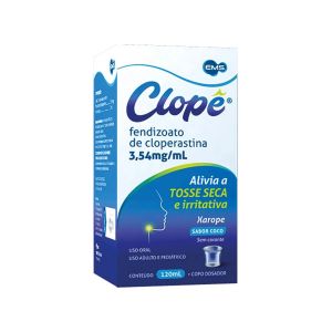 CLOPÊ CLORIDRATO DE CLOPERASTINA 3,54MG/ML SABOR COCO XAROPE COM 120ML