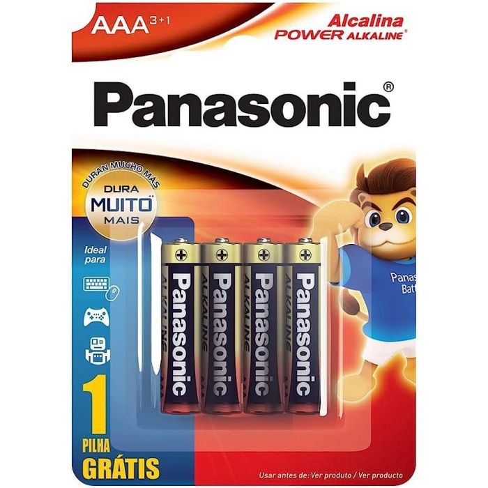 Pilha AAA Alcalina Palito 8UN Panasonic