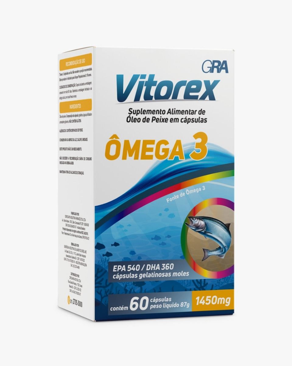 VITOREX OMEGA 3 COM 60 C PSULAS Drogaria Cristal